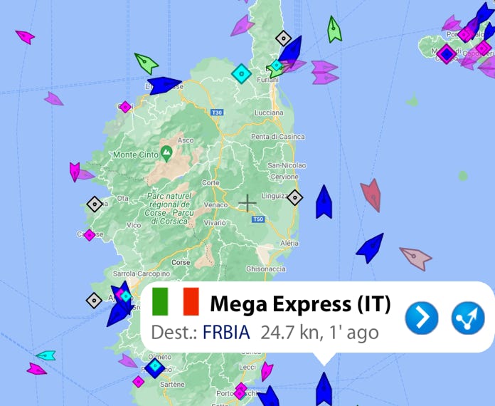 Warten suf die Fähre in Bastia